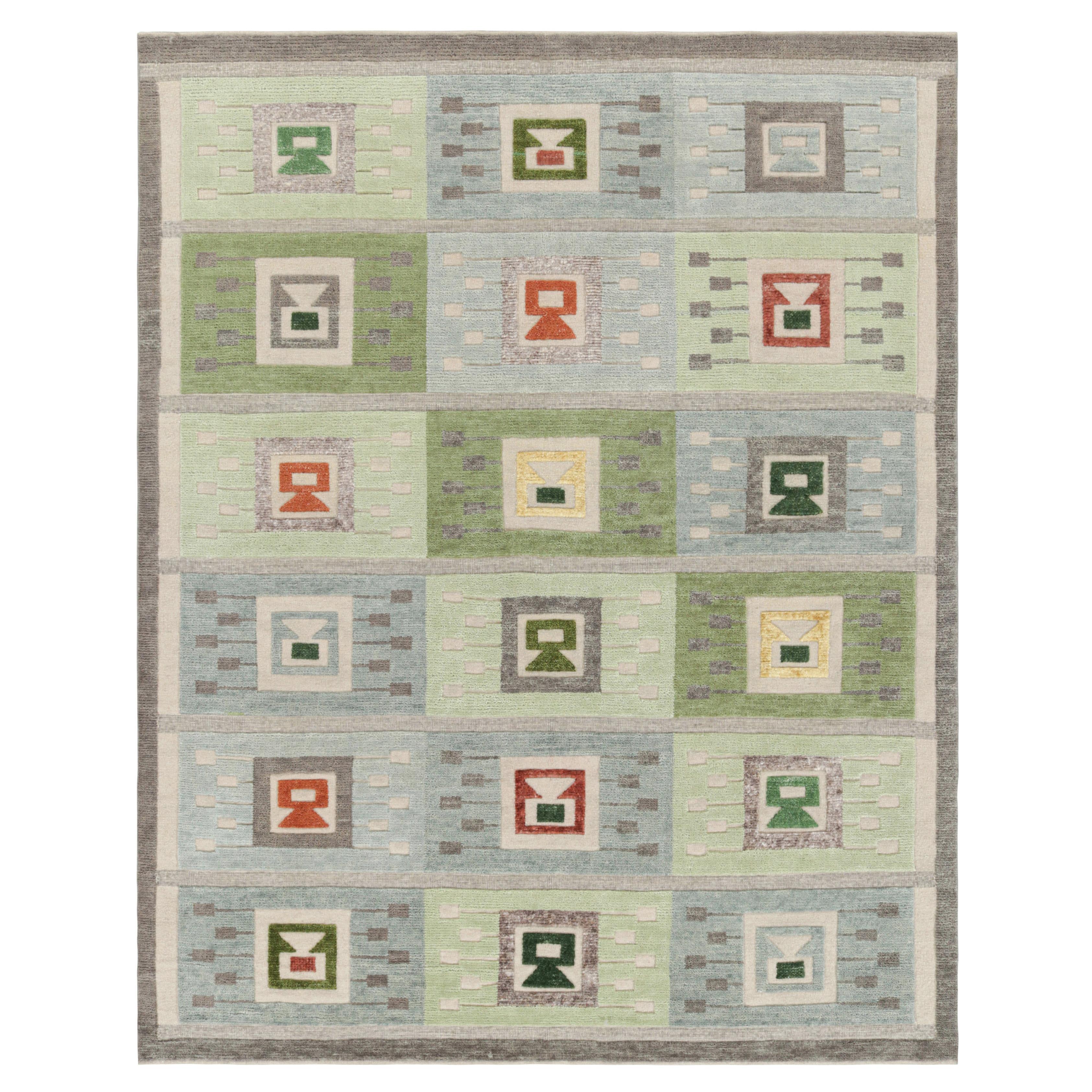 Rug & Kilim’s Custom Scandinavian Rug Design with Geometric Patterns