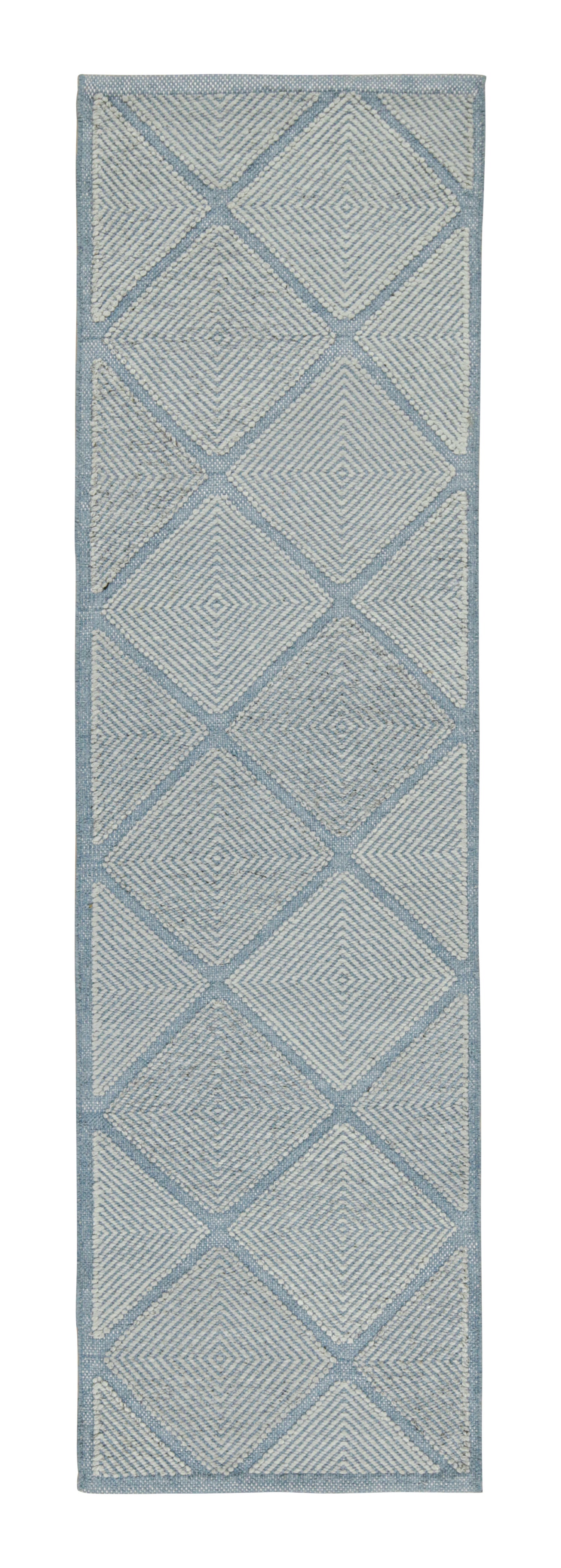 Kilim personnalisé de style scandinave avec motifs de diamants de Rug & Kilim