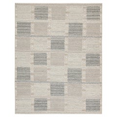 Maßgefertigter skandinavischer Kelim mit geometrischem Muster von Rug & Kilim