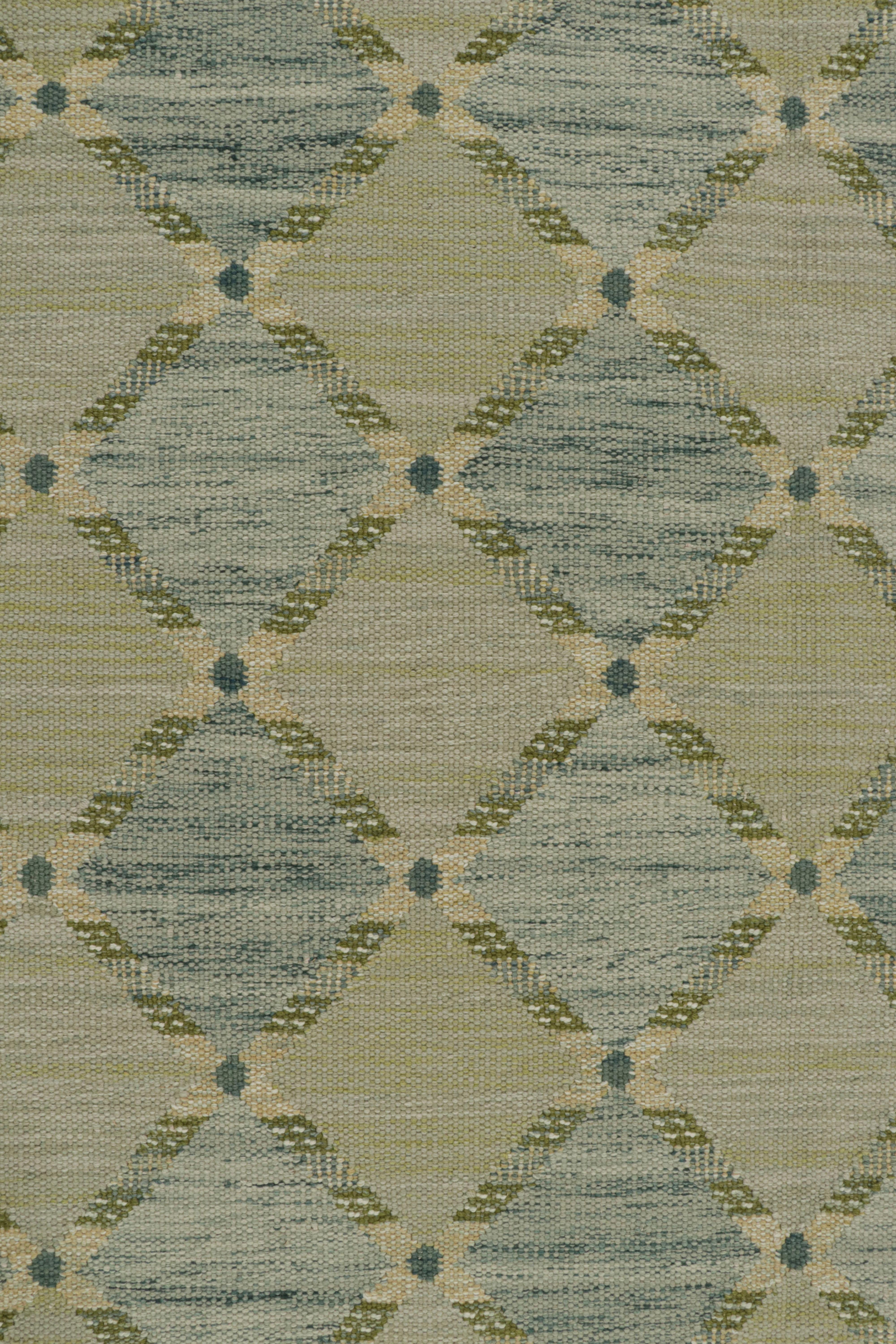 Rug & Kilim's Custom Scandinavian Style Kilim rug Design with Geometric Pattern (tapis de style scandinave à motifs géométriques) Neuf - En vente à Long Island City, NY