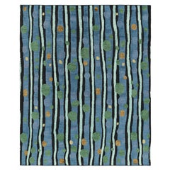Diseño personalizado de alfombra de estilo escandinavo Rug & Kilim en azul con dibujo abstracto