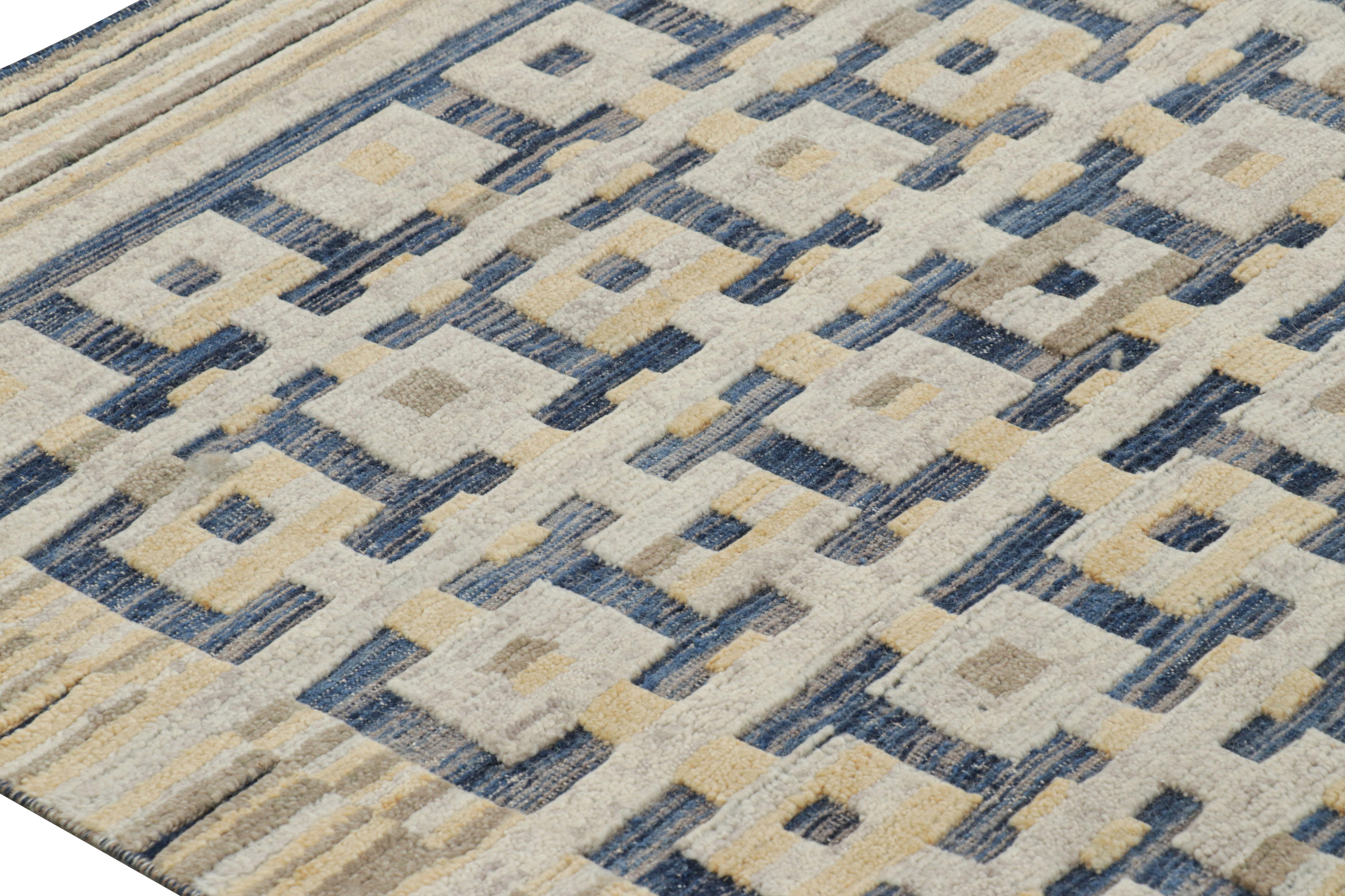 Rug & Kilim's Custom Scandinavian Style Rug Design with Geometric Patterns (tapis de style scandinave à motifs géométriques) Neuf - En vente à Long Island City, NY
