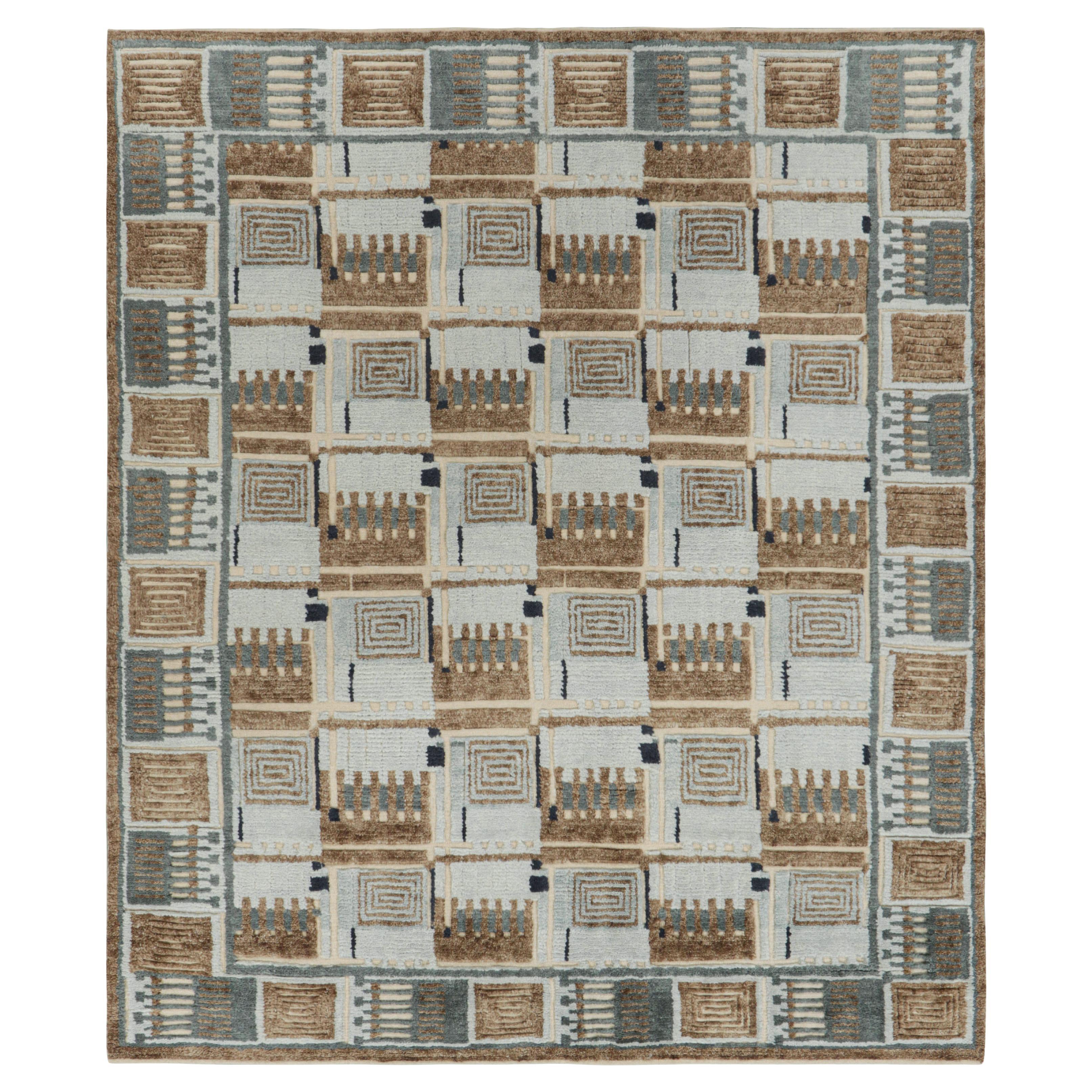 Rug & Kilim’s Custom Scandinavian Style Rug Design with Geometric Patterns