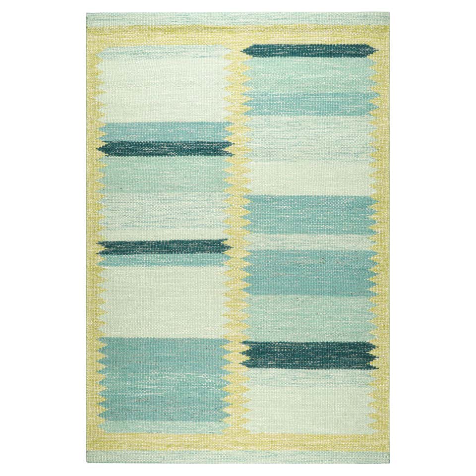 Rug and Kilim’s Gradient Custom Rug Sample with Green and Blue ...