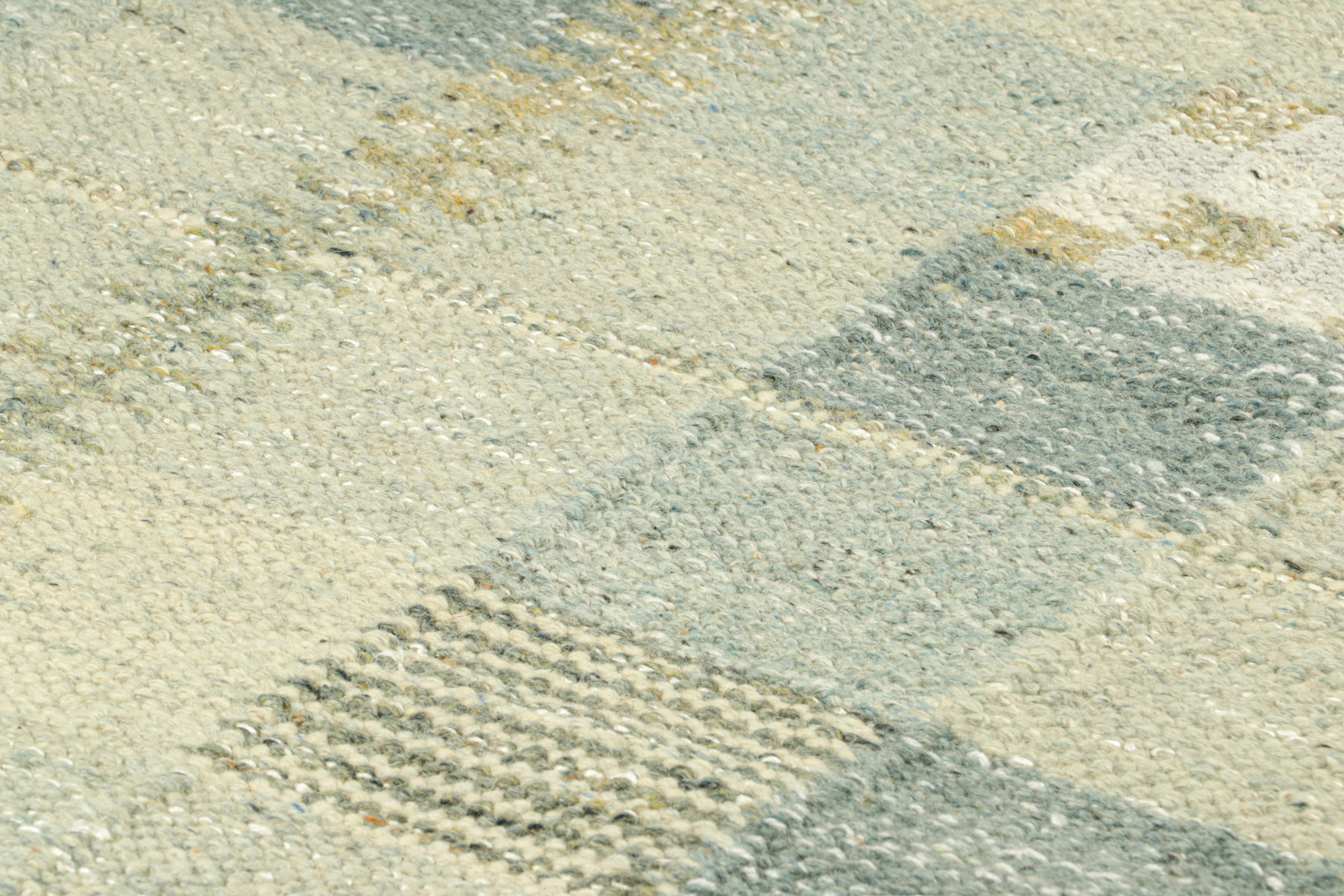 This 3x4 custom rug design represents the Scandinavian rug collection by Rug & Kilim—inspired by mid-century modern Swedish rug and flatweave designs of the Rollakan and Rya minimalist style.

On the Design: 

These photos represent a recently sold