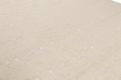 Rug & Kilim’s Custom Scandinavian Style Rug with White and Ivory Geometric Patte