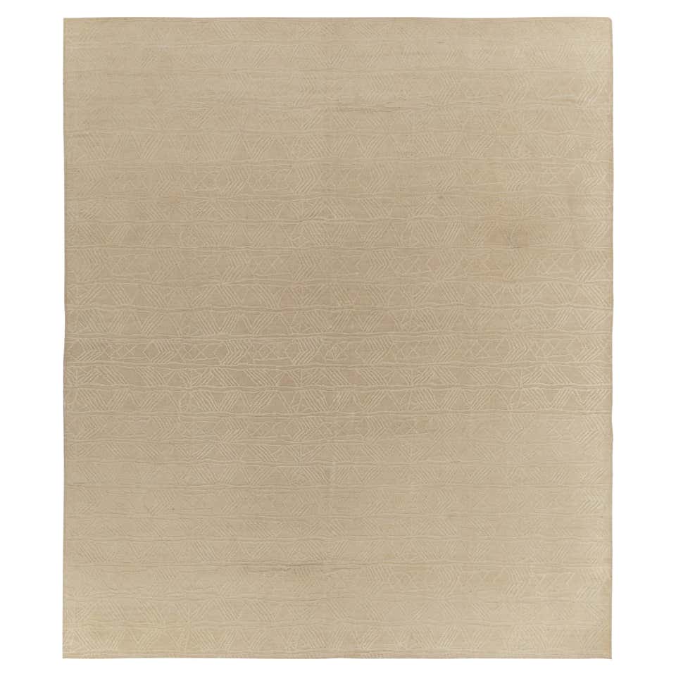 Rug and Kilim’s Texture of Color Custom Circle Rug Design in Solid Grey ...