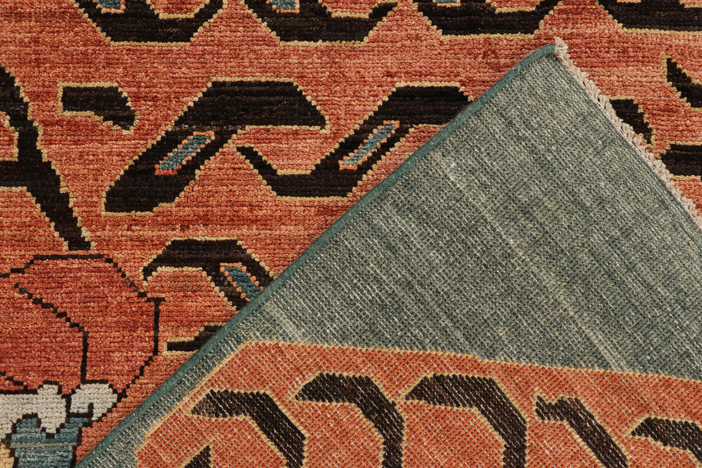 XXI secolo e contemporaneo Rug & Kilim: design personalizzato di un tappeto in pelle di tigre con immagini arancioni e marroni in vendita