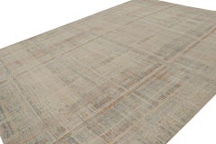 Rug & Kilim’s Distressed Abstract Rug With Polychromatic Geometric Pattern