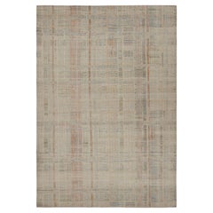 Rug & Kilim’s Distressed Abstract Rug With Polychromatic Geometric Pattern