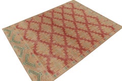 Rug & Kilim’s Distressed Bokhara Style Rug in Red, Beige & Gold Medallions