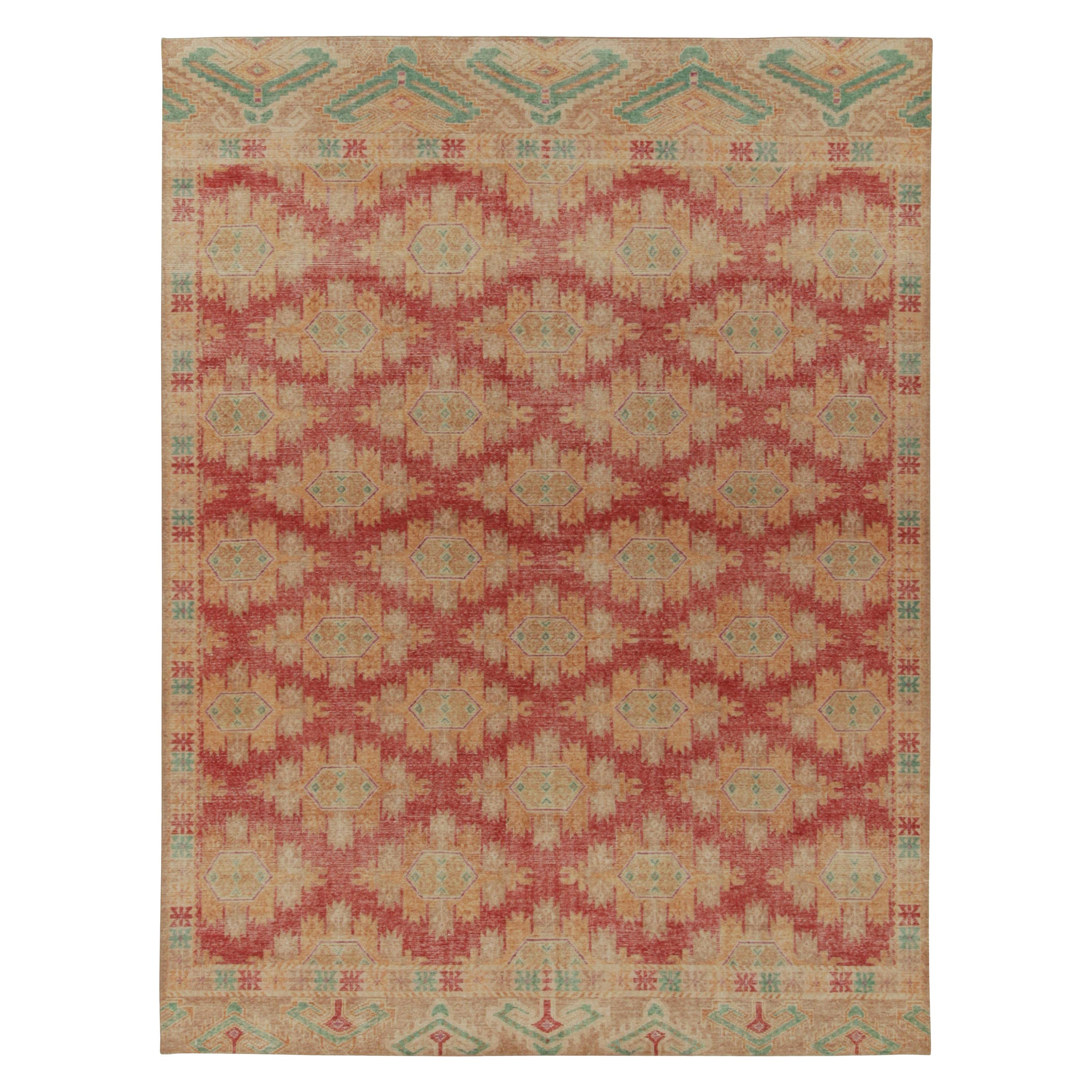Rug & Kilim's Distressed Bokhara Style Teppich in Rot, Beige und Goldmedaillons