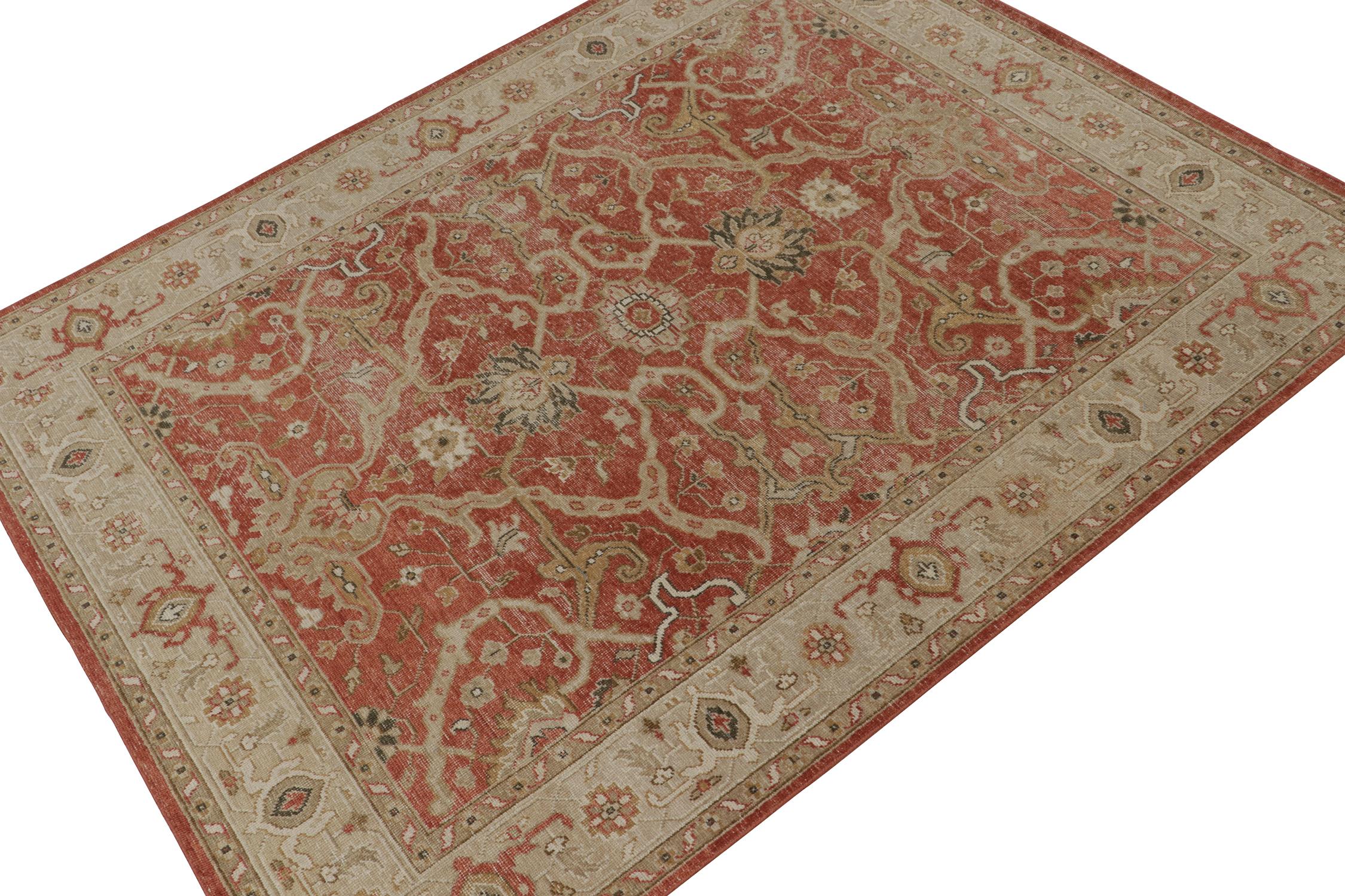Questo tappeto 8x10 è una nuova aggiunta alla collezione Homage di Rug & Kilim che trae ispirazione da antichi tappeti persiani. Annodato a mano in lana e cotone.

Ulteriori informazioni sul design:

Questo disegno predilige uno splendido gioco di