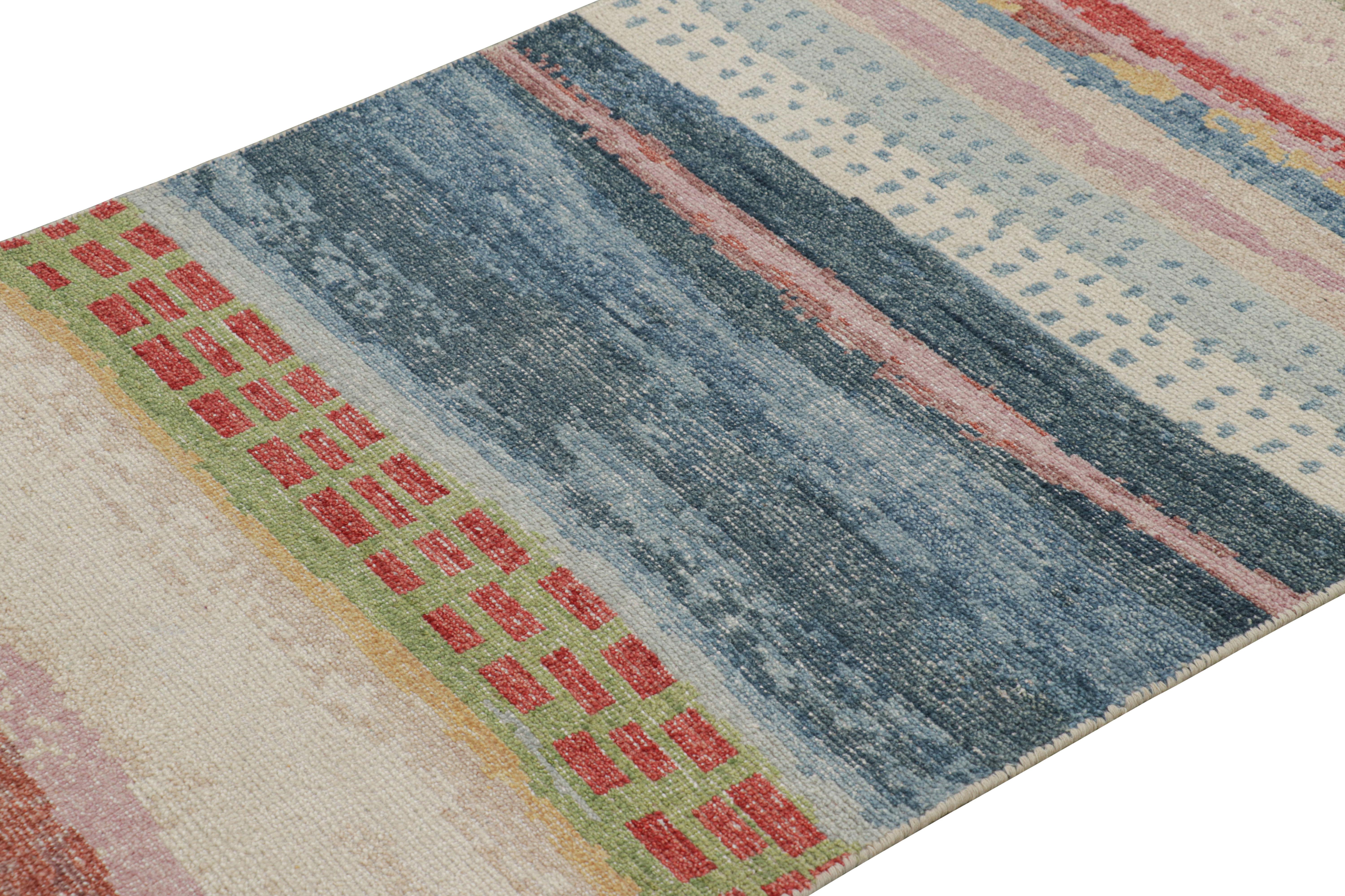Made with hand-knotted wool, this 3x5 contemporary rug is a vibrant new addition to Rug & Kilim’s Homage rug collection—an exciting modern approach to the look and feel of distressed rugs.


On the Design: 


This rug enjoys painterly play of