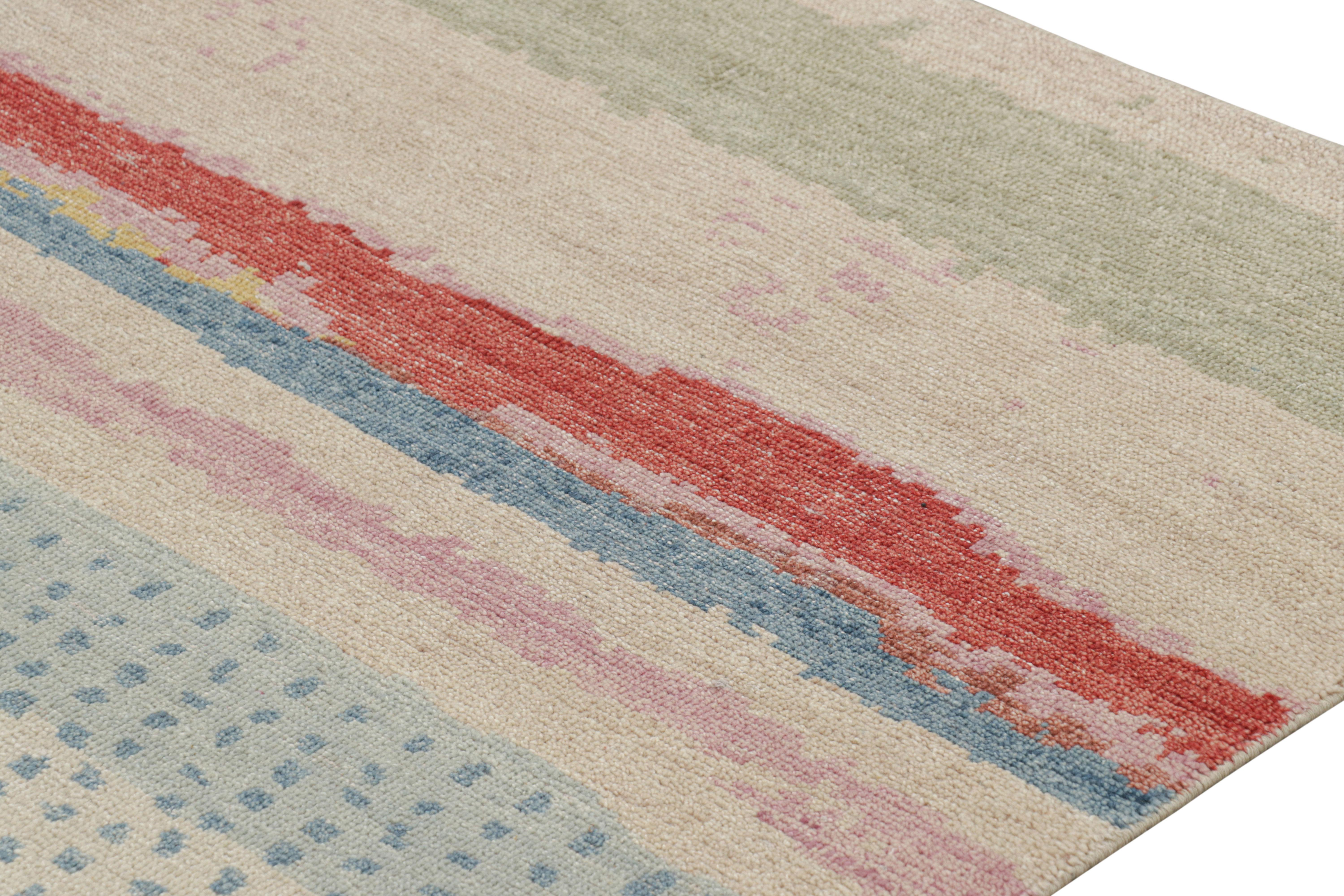 Rug & Kilim's Distressed Contemporary Abstract Runner in polychromen Mustern im Zustand „Neu“ im Angebot in Long Island City, NY