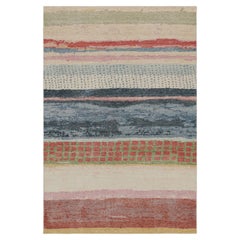 Rug & Kilim's Distressed Contemporary Abstract Runner in polychromen Mustern