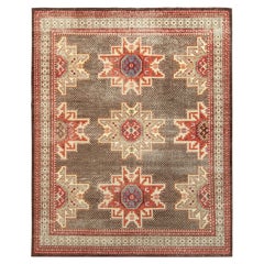 Rug & Kilim's Distressed Kuba Style Teppich in Rot, Beige-Braun mit Medaillon-Muster