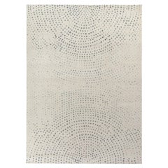 Rug & Kilim's Distressed Modern Rug in All over Gray, Blue Abstract Pattern (tapis moderne usé en gris, motif abstrait bleu)