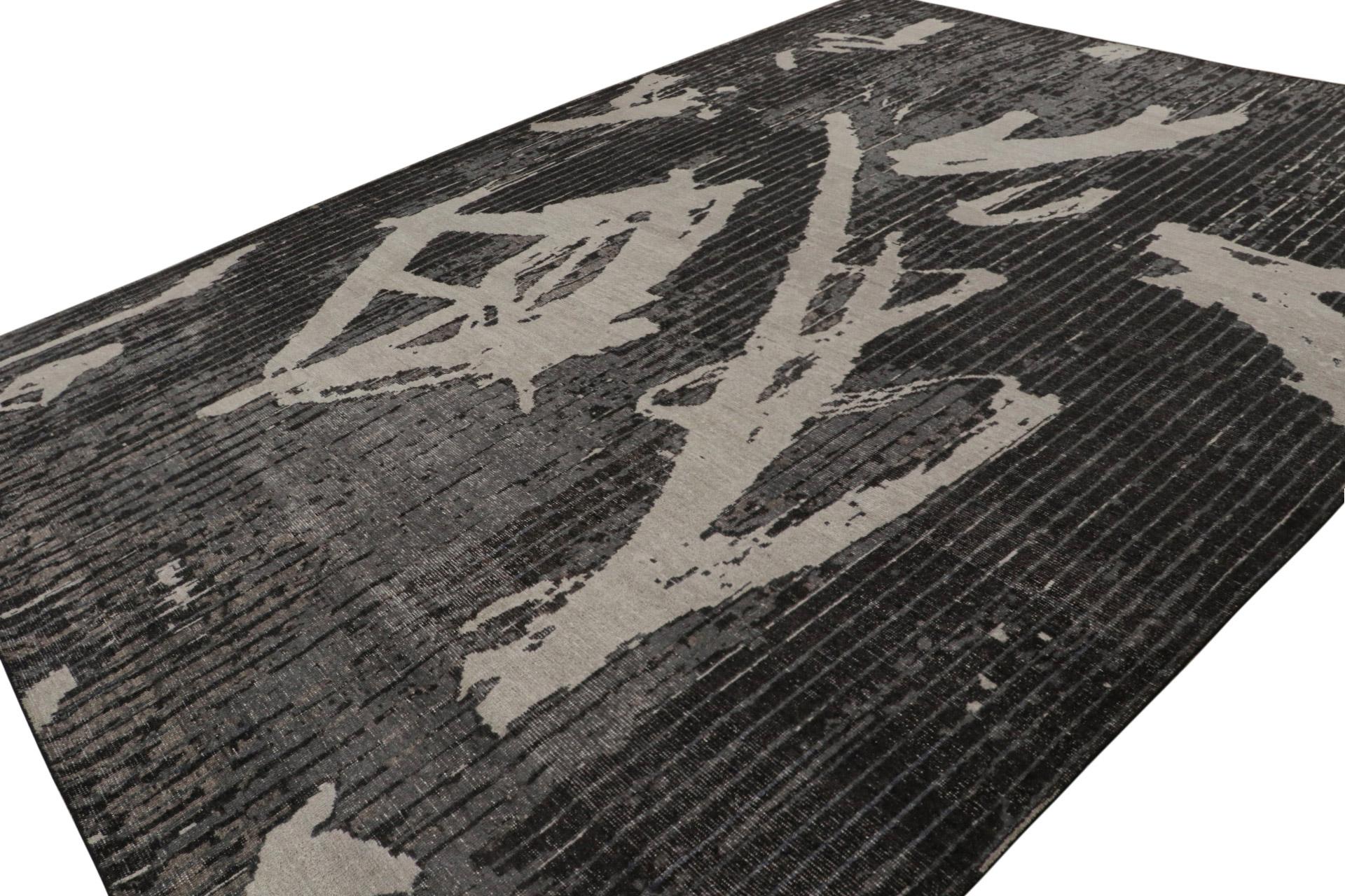 Dieser moderne, handgeknüpfte Wollteppich im Format 10x14 ist eine neue Ergänzung der Homage Collection'S von Rug & Kilim.

Über das Design: 

Ein handgeknüpfter Teppich aus der Homage Collection'S von Rug & Kilim, der ein modernes, geometrisches