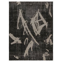 Rug
Kilim
s Modern Rug Distressed In Black and Gray Geometric Pattern