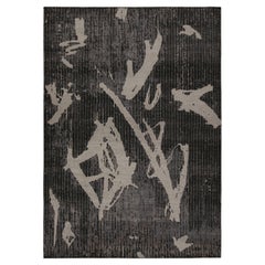 Rug 
Kilim
s Modern Rug Distressed In Black and Gray Geometric Pattern
