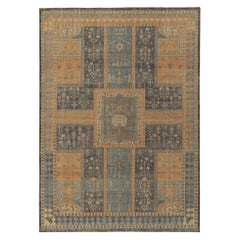Teppich & Kilims Distressed Persian Style Teppich in Blau & Orange Gartenmuster