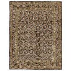 Rug & Kilim's Distressed Persian Style Rug in Brown und Gold Floral Patterns