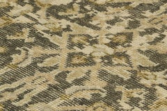 Rug & Kilim’s Distressed Rug in Beige-Brown with Herati Floral Patterns