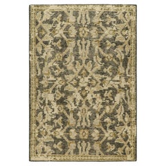 Rug & Kilim - Tappeto invecchiato in beige-marrone con motivi floreali Herati