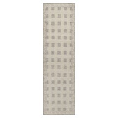 Tapis & Kilim's Distressed Scandinavian Style Runner, Beige Grey Geometric Pattern (en anglais)