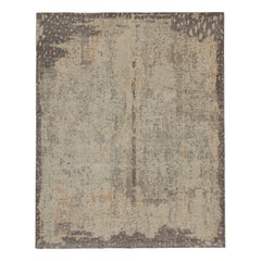 Rug & Kilim's abstrakter Teppich im Distressed-Stil in Beige und Grau mit All-Over-Muster