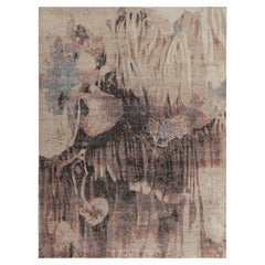 Teppich & Kelim''s Distressed Style Abstrakter Teppich in Beige, Schwarz, Lila