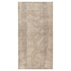 Rug & Kilim's Distressed Style Abstract Rug in Beige-Brown & Gray Pattern