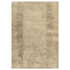 Alfombra abstracta estilo envejecido de Rug & Kilim con estampado beige-marrón y gris