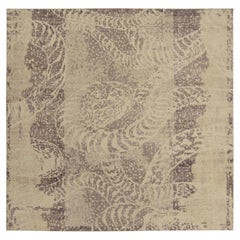 Rug & Kilim's Distressed Style Abstract Rug in Beige-Brown & Gray Pattern (Tapis abstrait en beige, marron et gris)