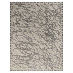 Alfombra abstracta de estilo desgastado Rug & Kilim en beige, gris con dibujo geométrico