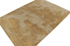 Rug & Kilim’s Distressed Style Abstract Rug in Beige, Ochre Patterns