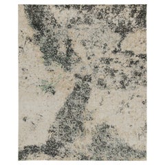 Rug & Kilim: Tappeto astratto in stile Distressed in grigio, beige e nero