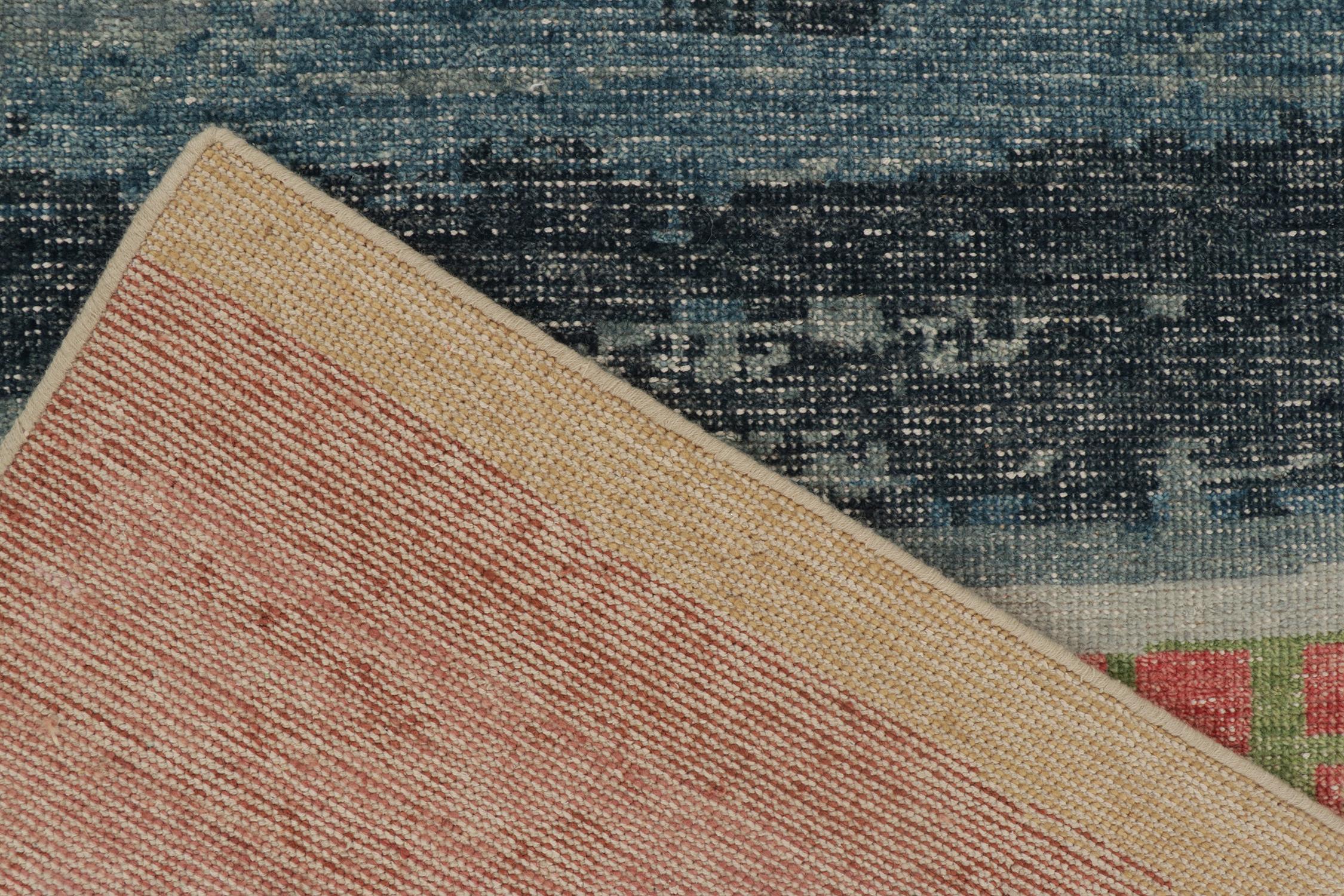 XXIe siècle et contemporain Rug & Kilim's Distressed style Abstract Rug in Polychromatic Pattern (Tapis abstrait à motifs polychromes) en vente