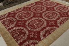 Abstrakter Läufer von Rug & Kilim im Distressed-Stil in Beige-Braun mit geometrischem Muster