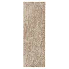 Tapis de course abstrait style vieilli de Rug & Kilim, motif gomtrique beige-brun