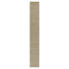 Rug & Kilim's Distressed Style Extra-Langer Läufer in Beige mit grünem Dot-Muster