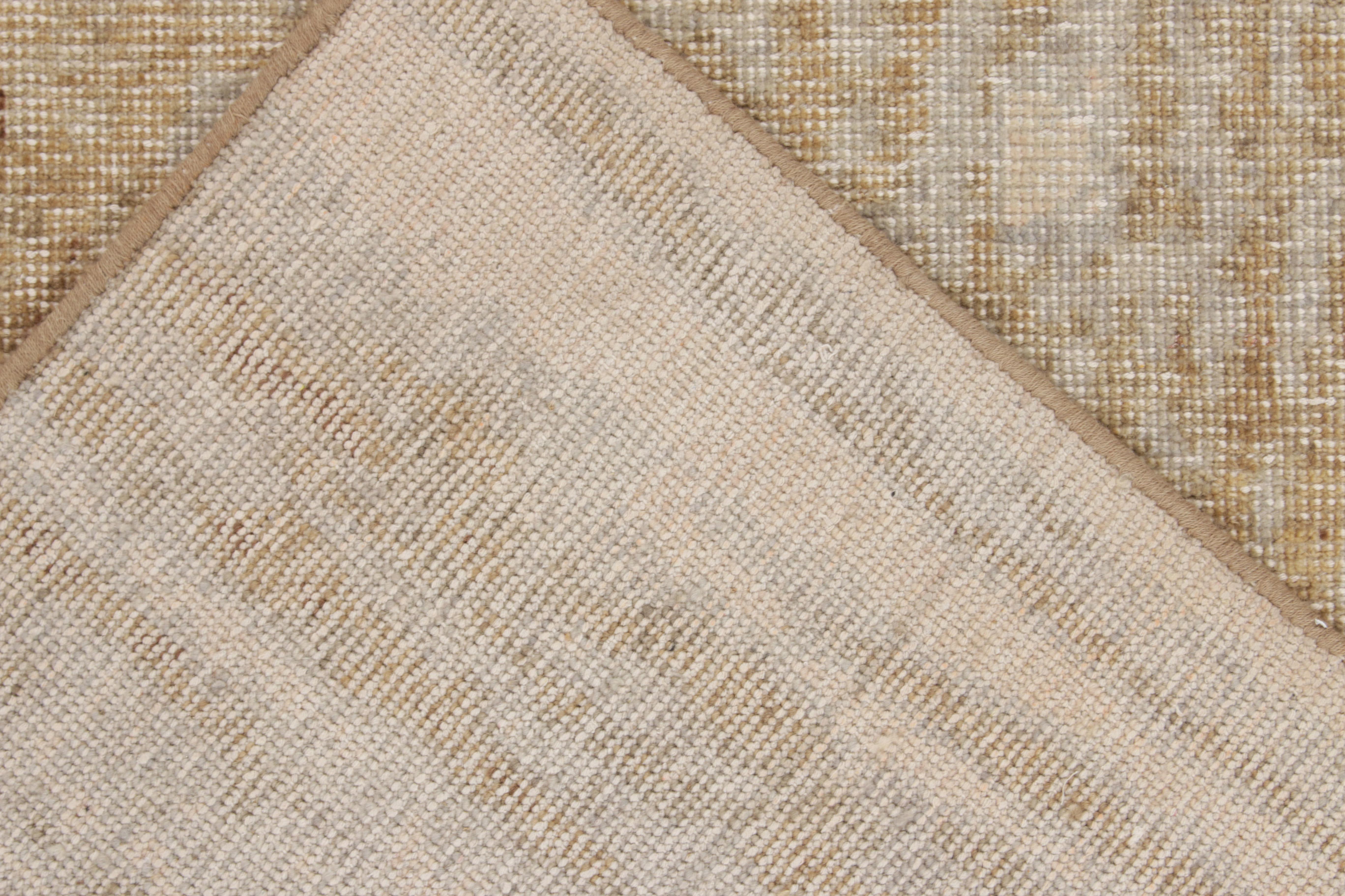 Alfombra moderna de estilo desgastado Rug & Kilim Beige-marrón Moteado abstracto en Nuevo estado para la venta en Long Island City, NY