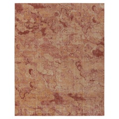 Tapis & Kilim's - Tapis moderne de style vieilli à motif abstrait rouge et or