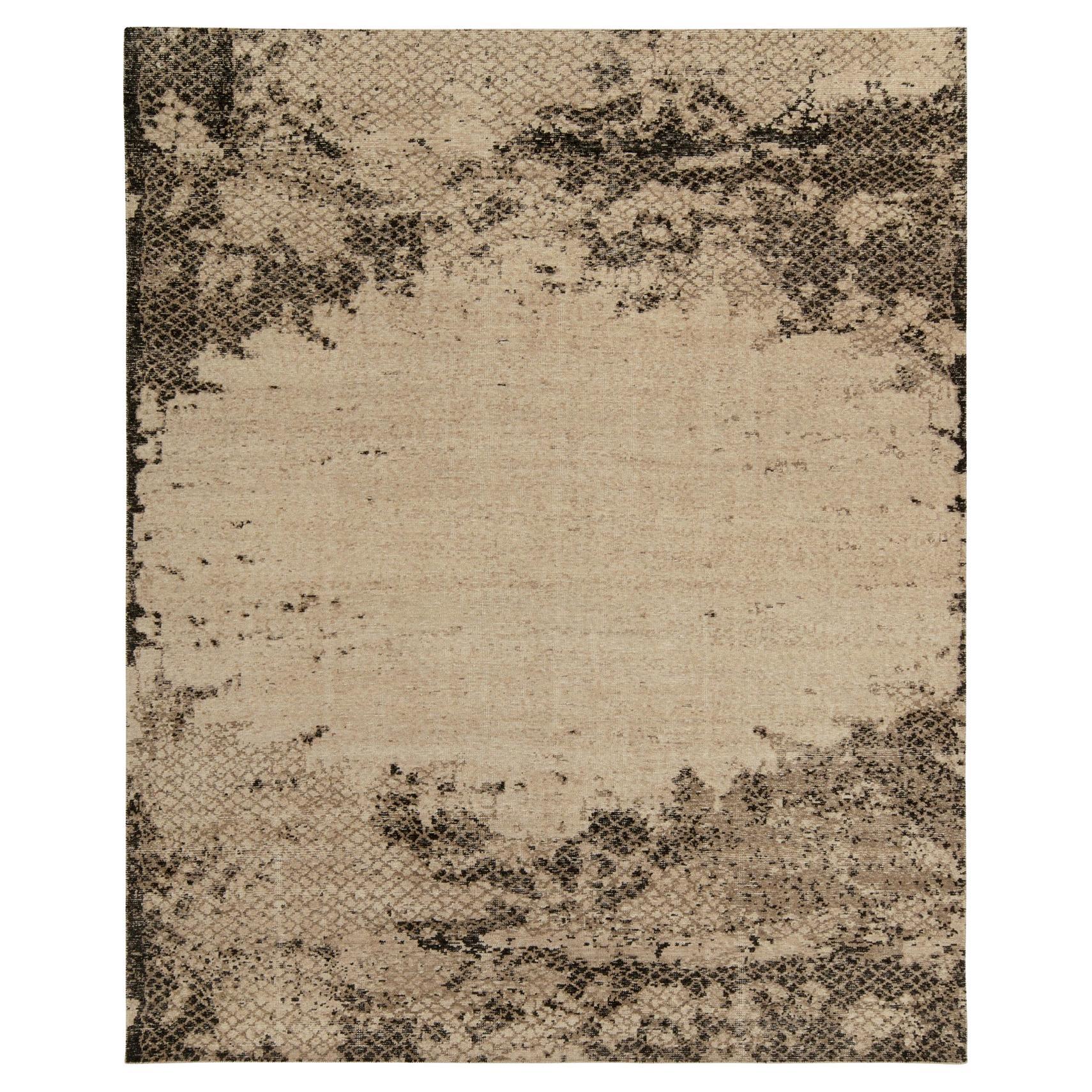 Rug & Kilim's Distressed Style Teppich in Beige / Brown, Schwarz