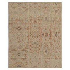 Teppich &amp;amp; Kilims im Distressed-Stil mit beige-braunen, blauen und rostfarbenen Stammesmustern