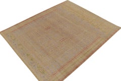 Rug & Kilim’s Distressed Style Rug in Beige-Brown, Green, Lavender Patterns