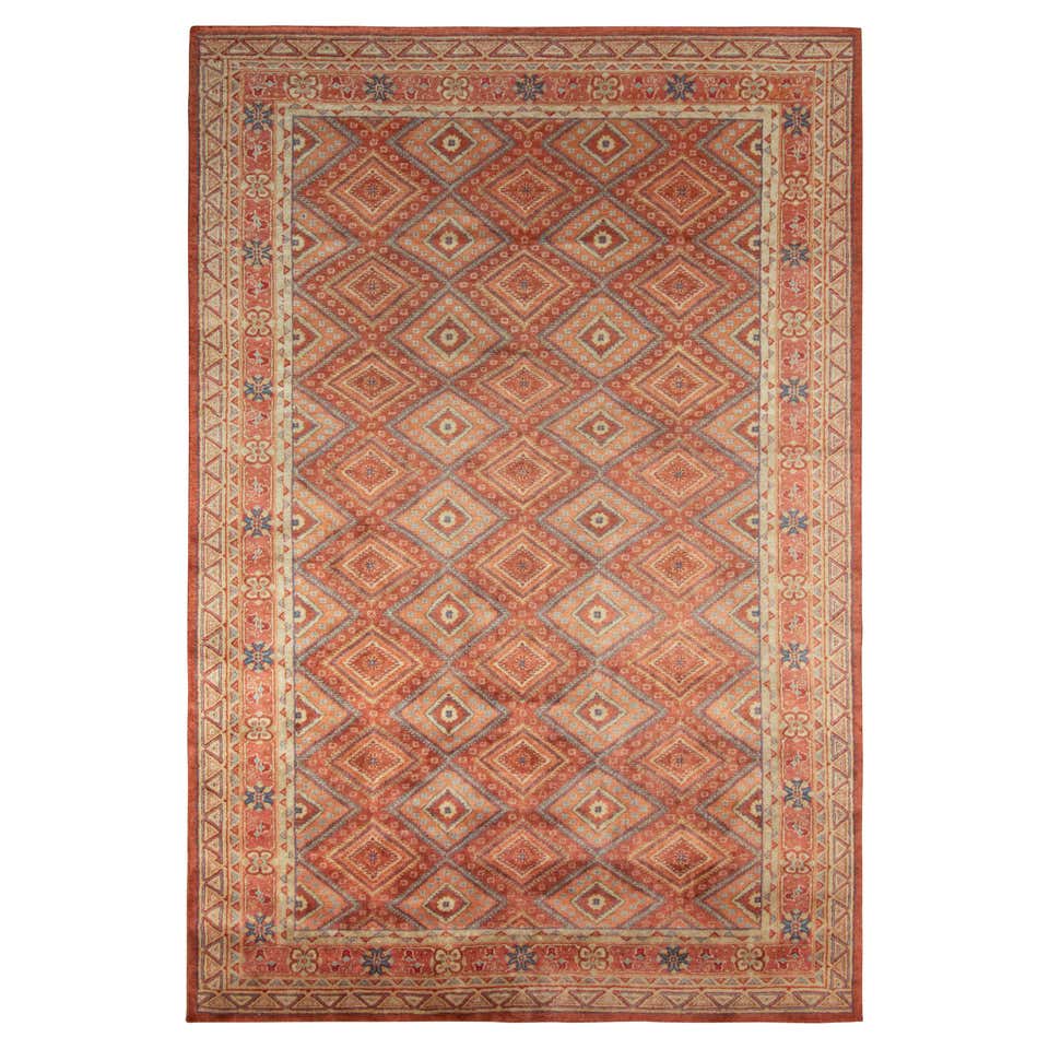 Coral Geometric Rug - 290 For Sale on 1stDibs | geometric rug atlanta ...