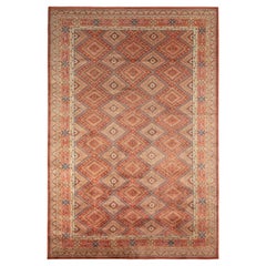 Rug & Kilim's Distressed Style Teppich in Orange, Rot Geometrisches Muster