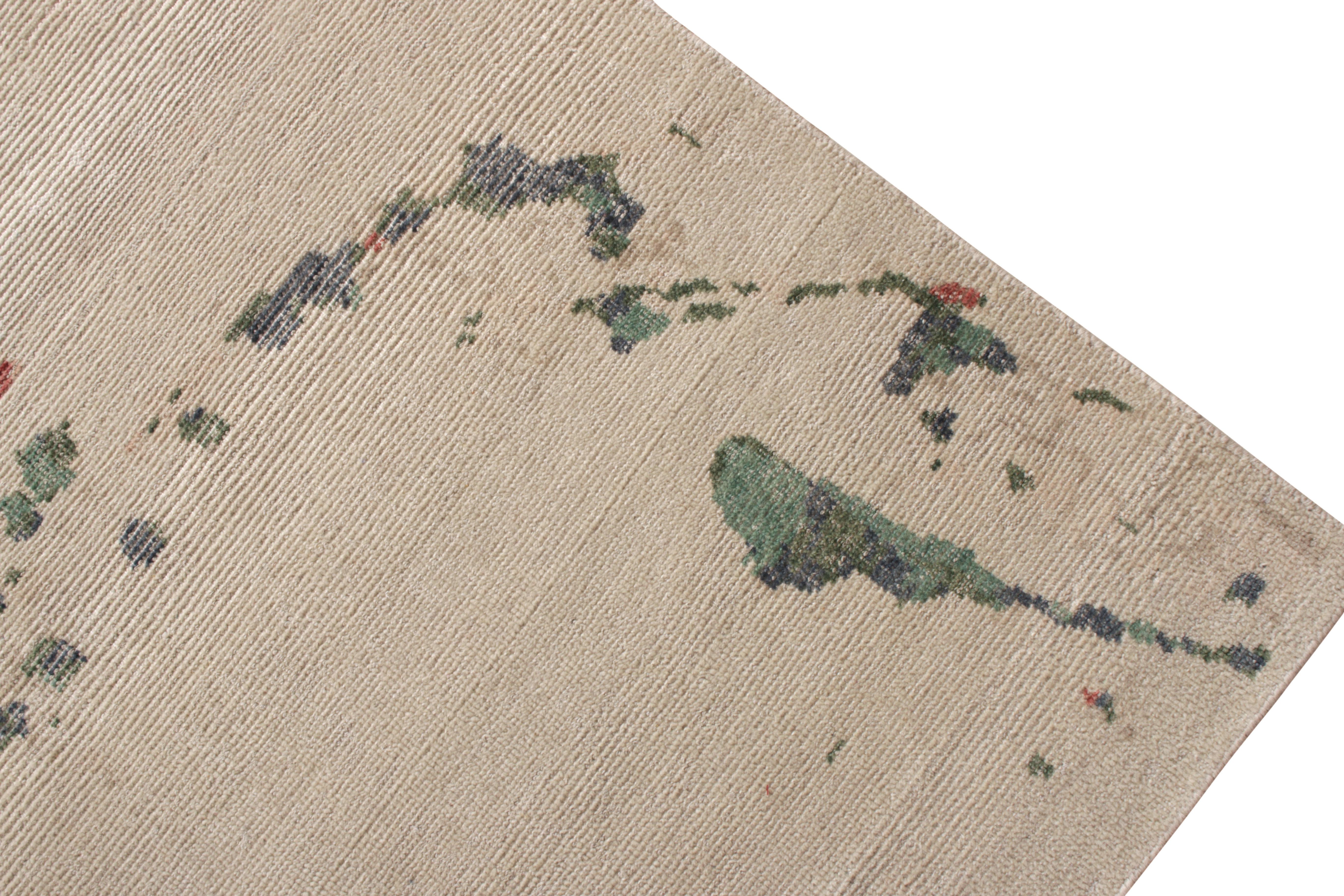 Teppich & Kilims im Distressed-Stil, weiß, mehrfarbig, abstraktes Muster (Sonstiges) im Angebot
